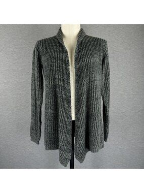 Rue 21 Cardigan Sweater Womens Size Small Gray Open Front Knit Long Sleeve